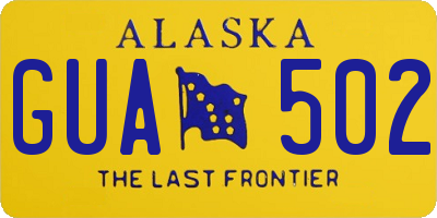 AK license plate GUA502