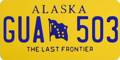 AK license plate GUA503
