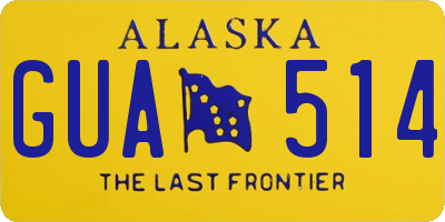 AK license plate GUA514