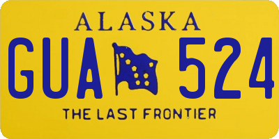 AK license plate GUA524