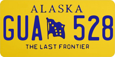 AK license plate GUA528