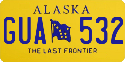 AK license plate GUA532