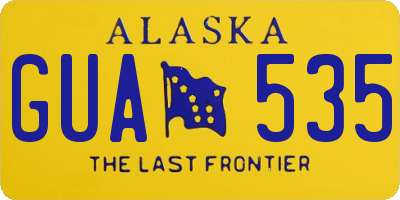 AK license plate GUA535