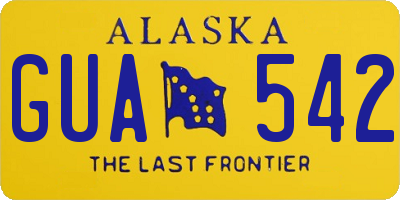 AK license plate GUA542
