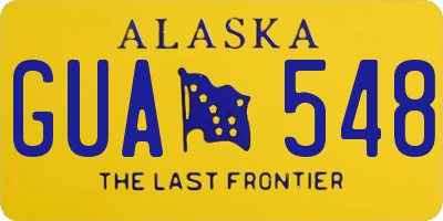 AK license plate GUA548