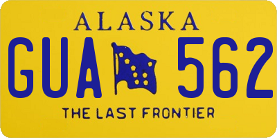 AK license plate GUA562