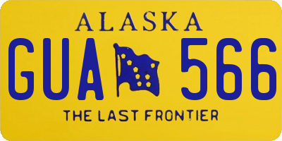 AK license plate GUA566