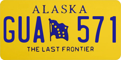 AK license plate GUA571