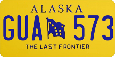 AK license plate GUA573