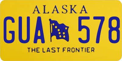 AK license plate GUA578