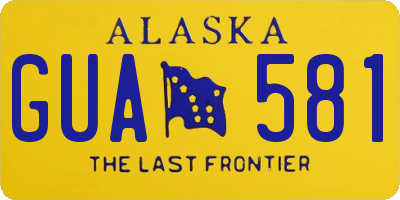 AK license plate GUA581