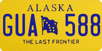 AK license plate GUA588