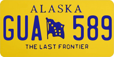 AK license plate GUA589