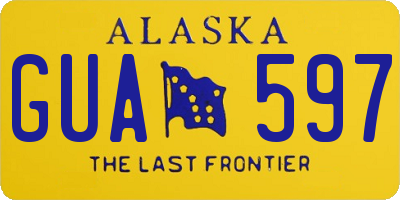 AK license plate GUA597