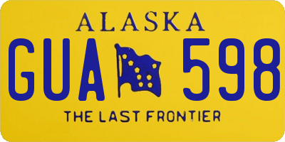 AK license plate GUA598