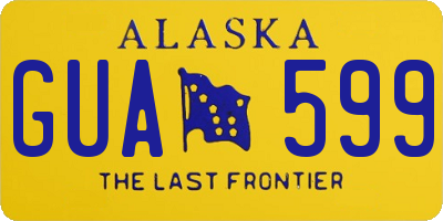 AK license plate GUA599