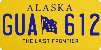 AK license plate GUA612