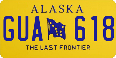 AK license plate GUA618