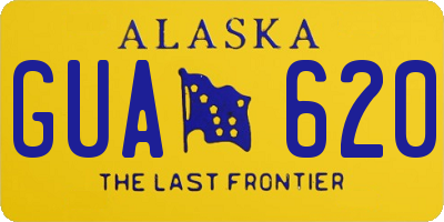 AK license plate GUA620