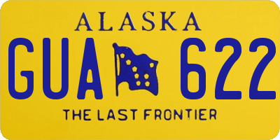 AK license plate GUA622