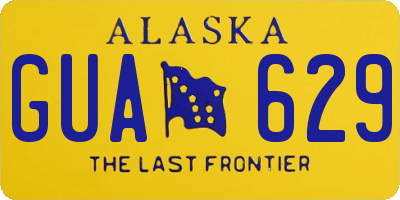 AK license plate GUA629