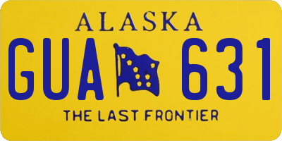 AK license plate GUA631