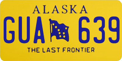 AK license plate GUA639