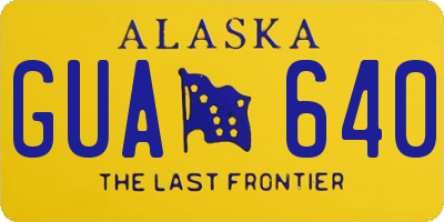 AK license plate GUA640