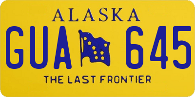 AK license plate GUA645