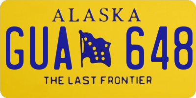 AK license plate GUA648