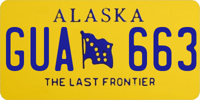 AK license plate GUA663
