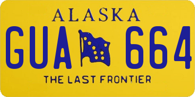 AK license plate GUA664
