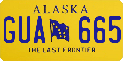 AK license plate GUA665
