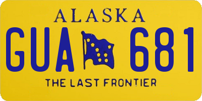 AK license plate GUA681