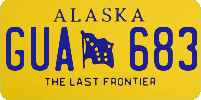 AK license plate GUA683