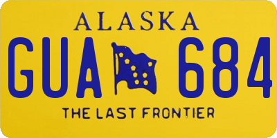 AK license plate GUA684
