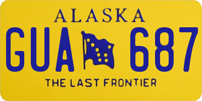 AK license plate GUA687