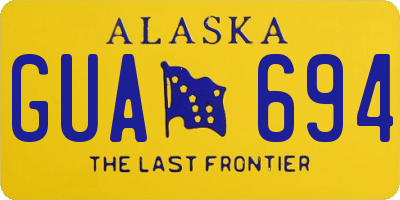 AK license plate GUA694