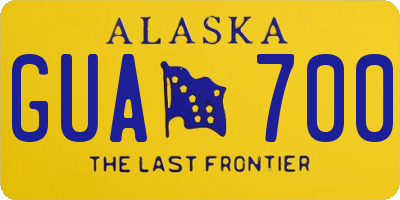 AK license plate GUA700