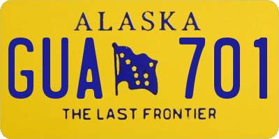 AK license plate GUA701