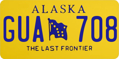 AK license plate GUA708