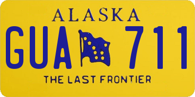 AK license plate GUA711