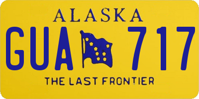 AK license plate GUA717