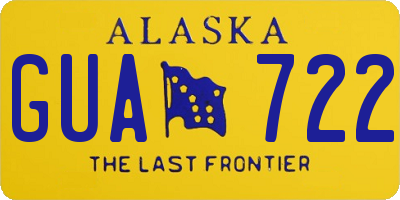 AK license plate GUA722