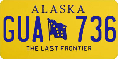 AK license plate GUA736