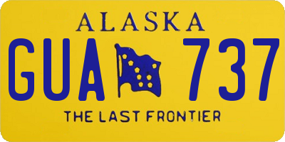 AK license plate GUA737