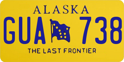 AK license plate GUA738