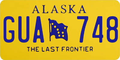 AK license plate GUA748