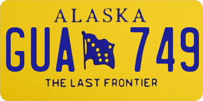AK license plate GUA749