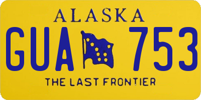 AK license plate GUA753
